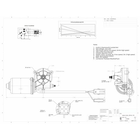  Wexco Motor de limpiaparabrisas H134, 12V, 28Nm, motor