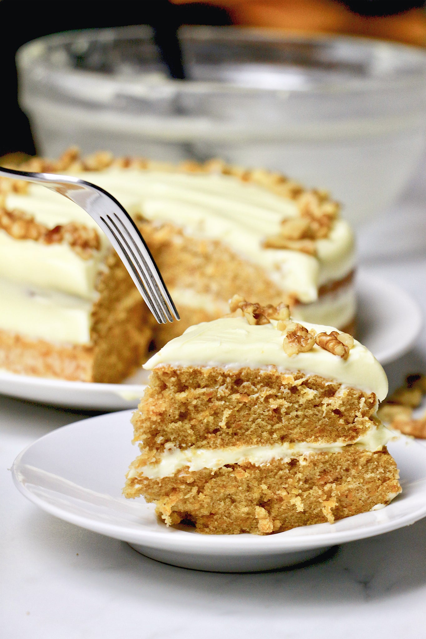 Carrot cake with cream cheese frosting