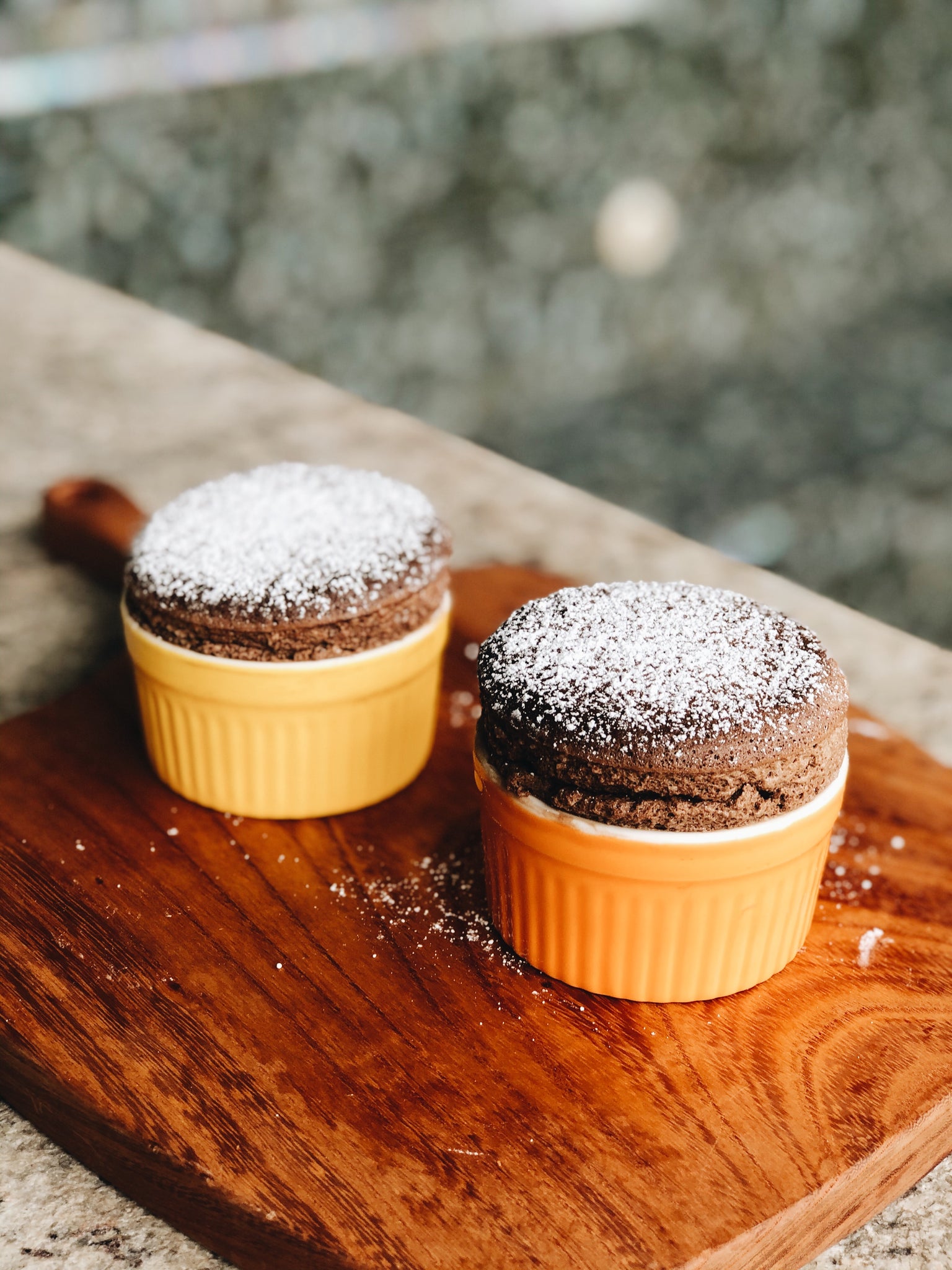 dark chocolate soufflé