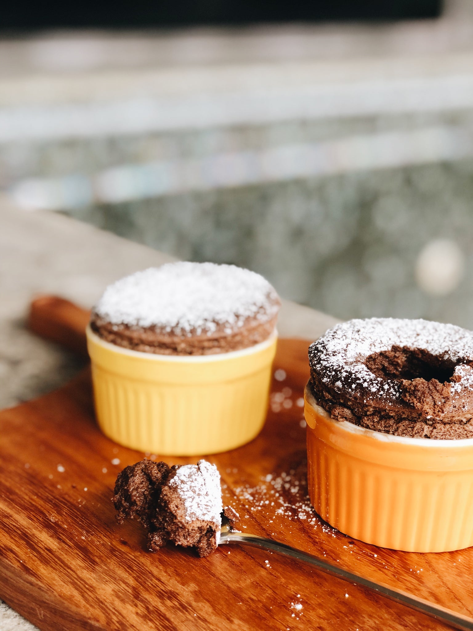 dark chocolate soufflé