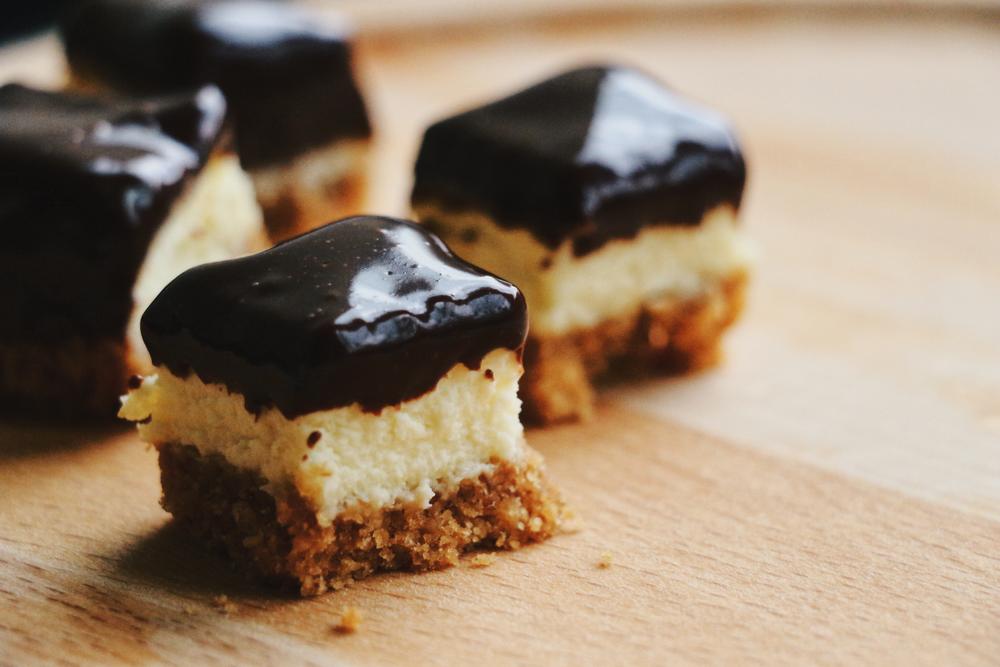 cheesecake bites with dark chocolate ganache recipe 2