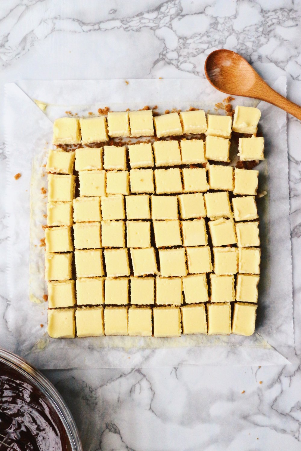 cheesecake bites with dark chocolate ganache recipe