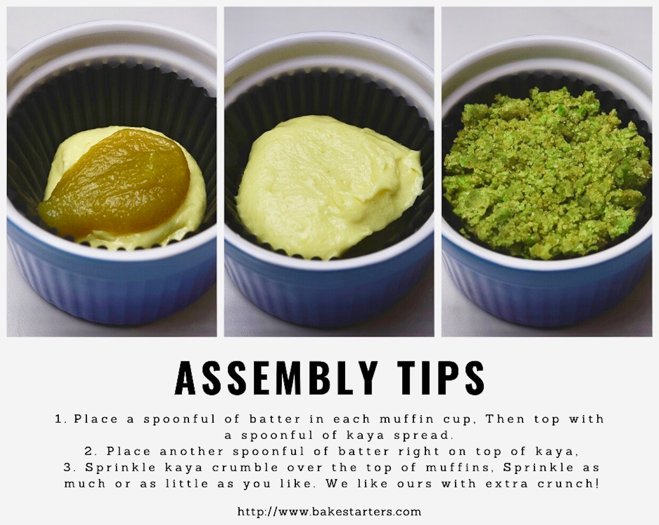 assembly tips for kaya muffins