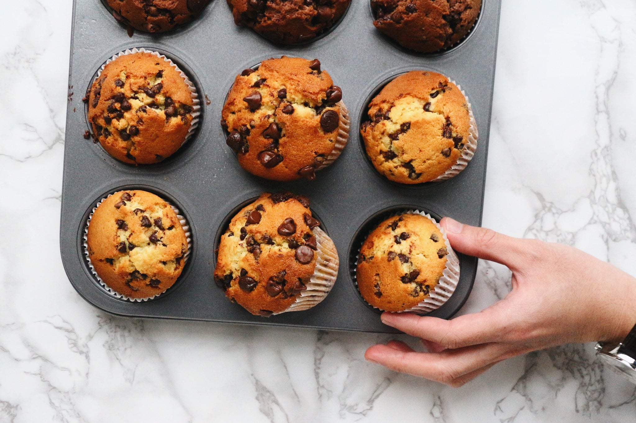 Amazing Chocolate Chip Muffins (Makes 12)