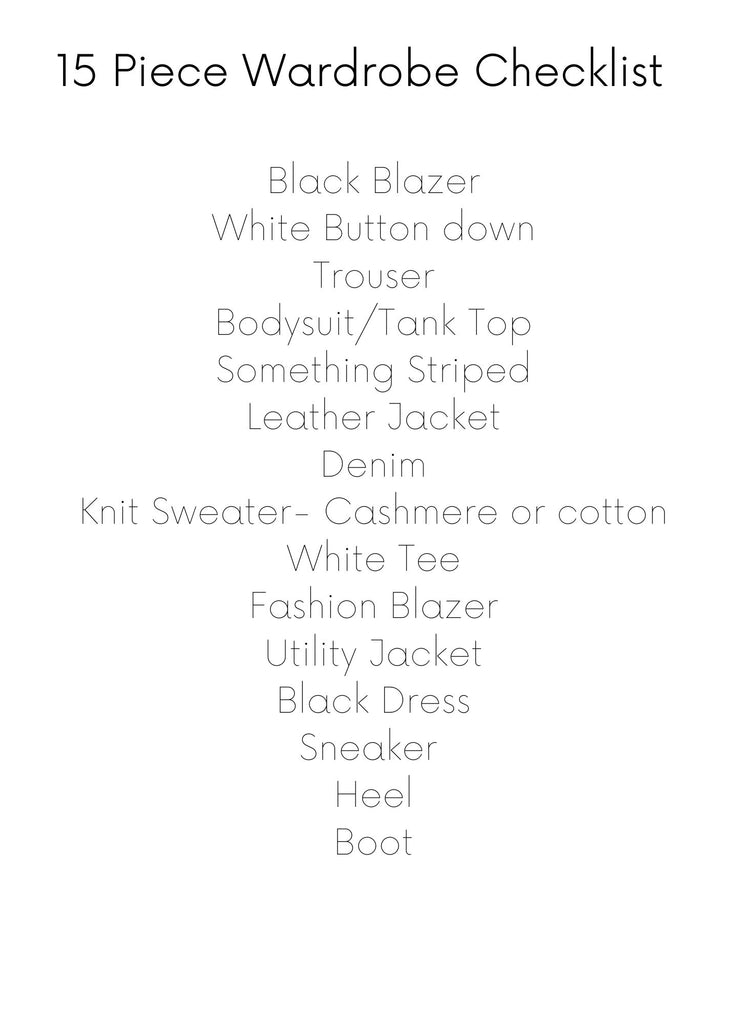 Wardrobe Checklist – Tula Boutique
