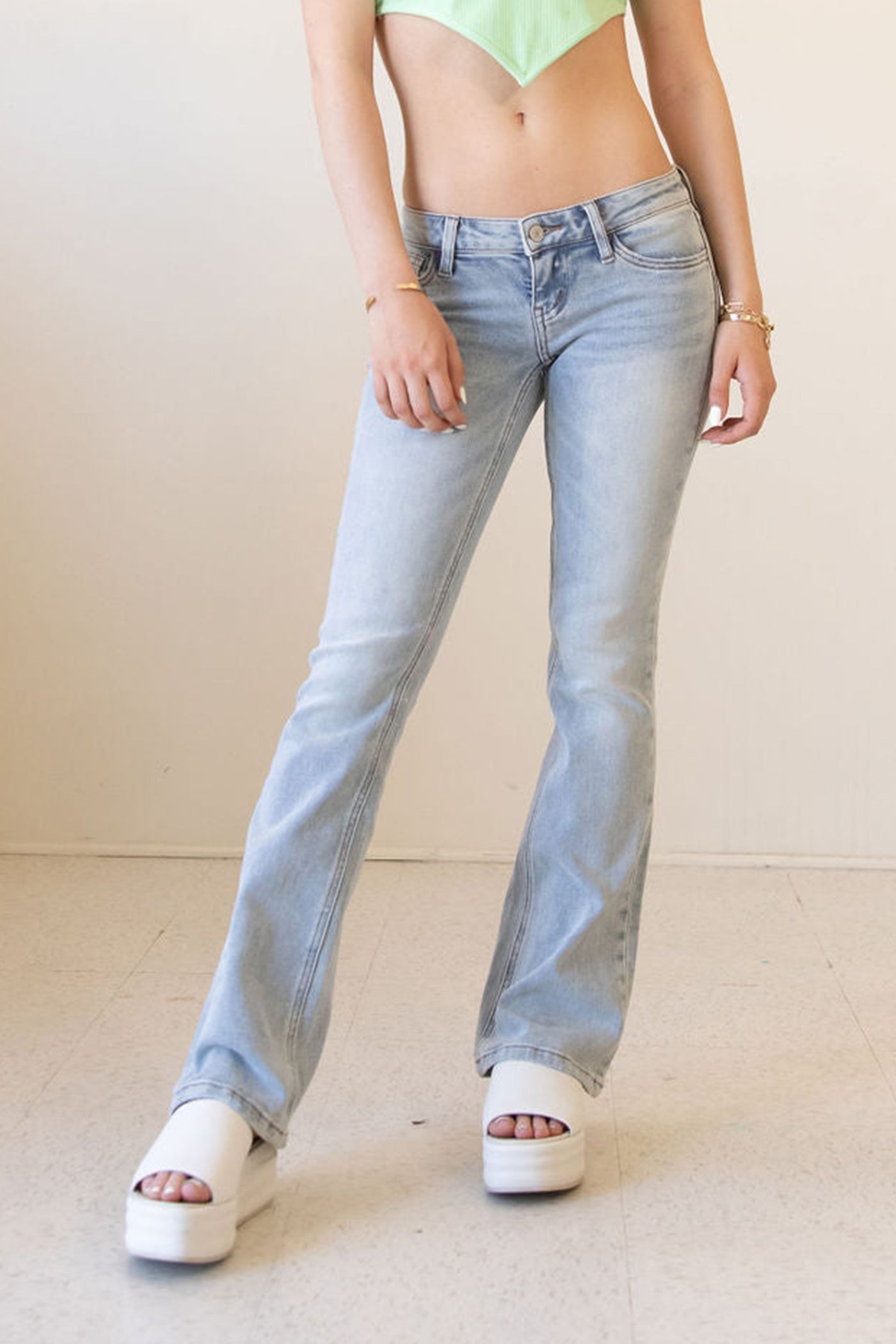 The Britney Low Rise Flare Jeans by Nectar Premium Denim