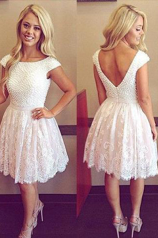 Homecoming dress, white homecoming dress, short homecoming dress, best ...