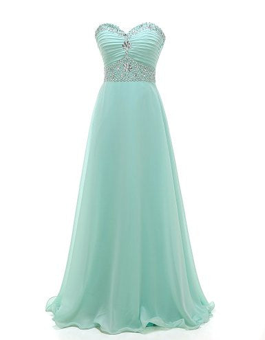 Classy Sweetheart A-line Party Dresses,Strapless Party Dresses,Chiffon ...