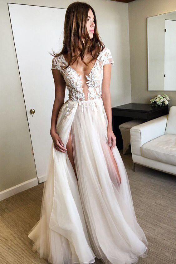 Amazing Cap Sleeve Backless Wedding Dress of the decade Check it out now 