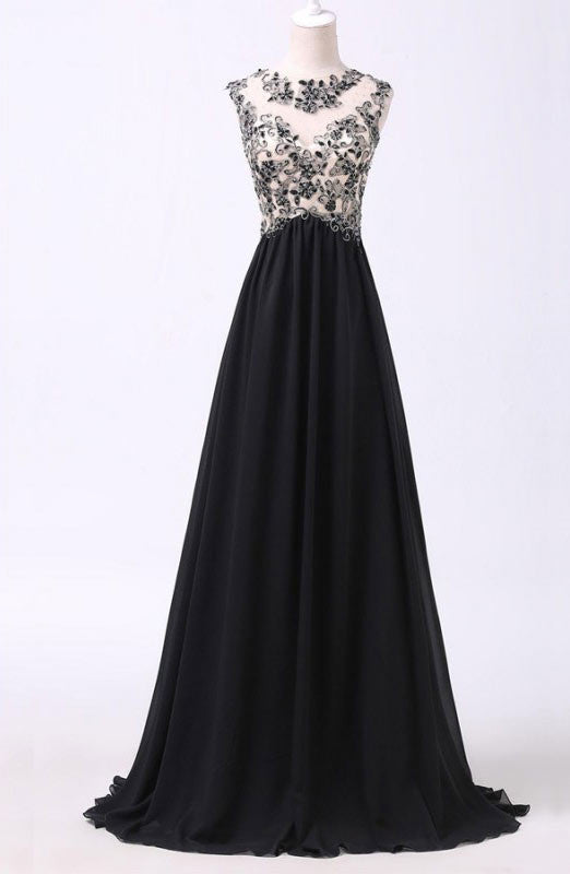 New Arrival Black Appliques prom dresses prom Dress PM569 – PromDress.me.uk