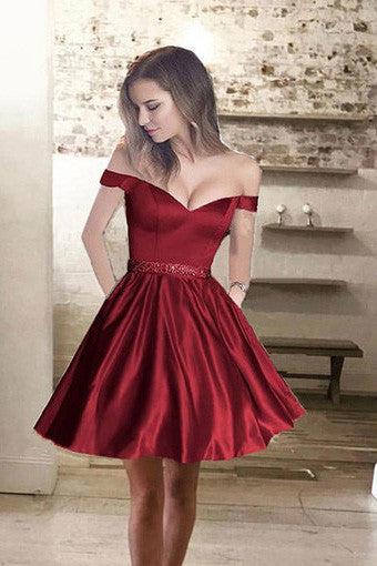 Vestidos De Fiesta Rojo Oscuro Corto Prom Sexy Sweetheart 40 OFF