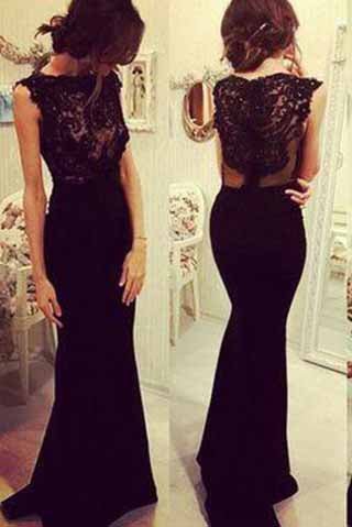 Charming Prom Dress,Black Chiffon Prom Dress,Sexy Prom Dress,Long ...