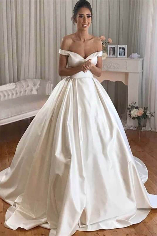 simple-princess-ivory-ball-gown-sweetheart-satin-off-the-shoulder-wedding-dresses-uk-on-sale