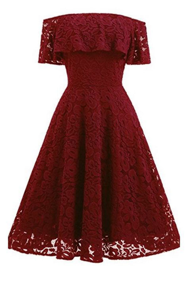 burgundy lace dress uk