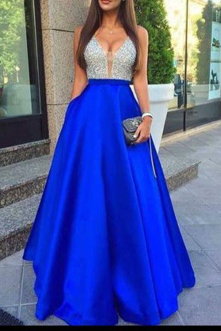 cobalt blue prom dress uk