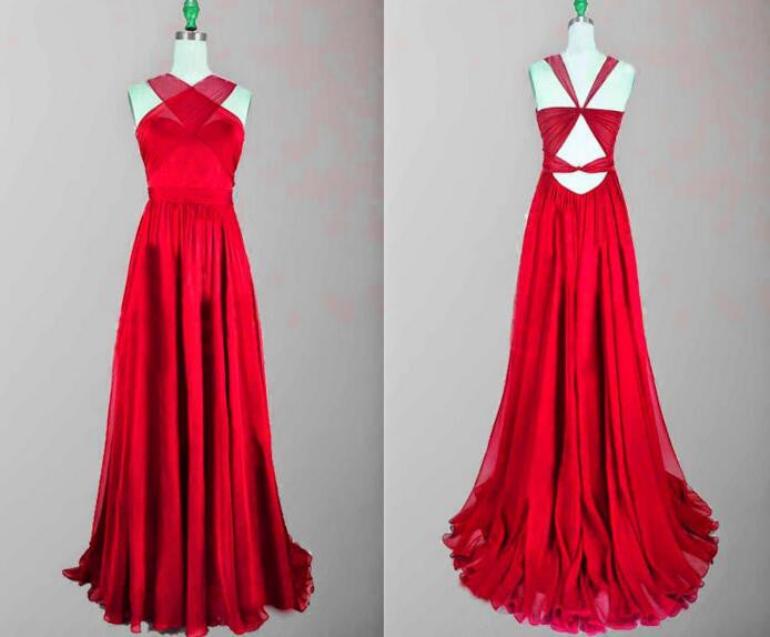 fashion red prom dress, prom dress online, 2017 new prom dress, long ...