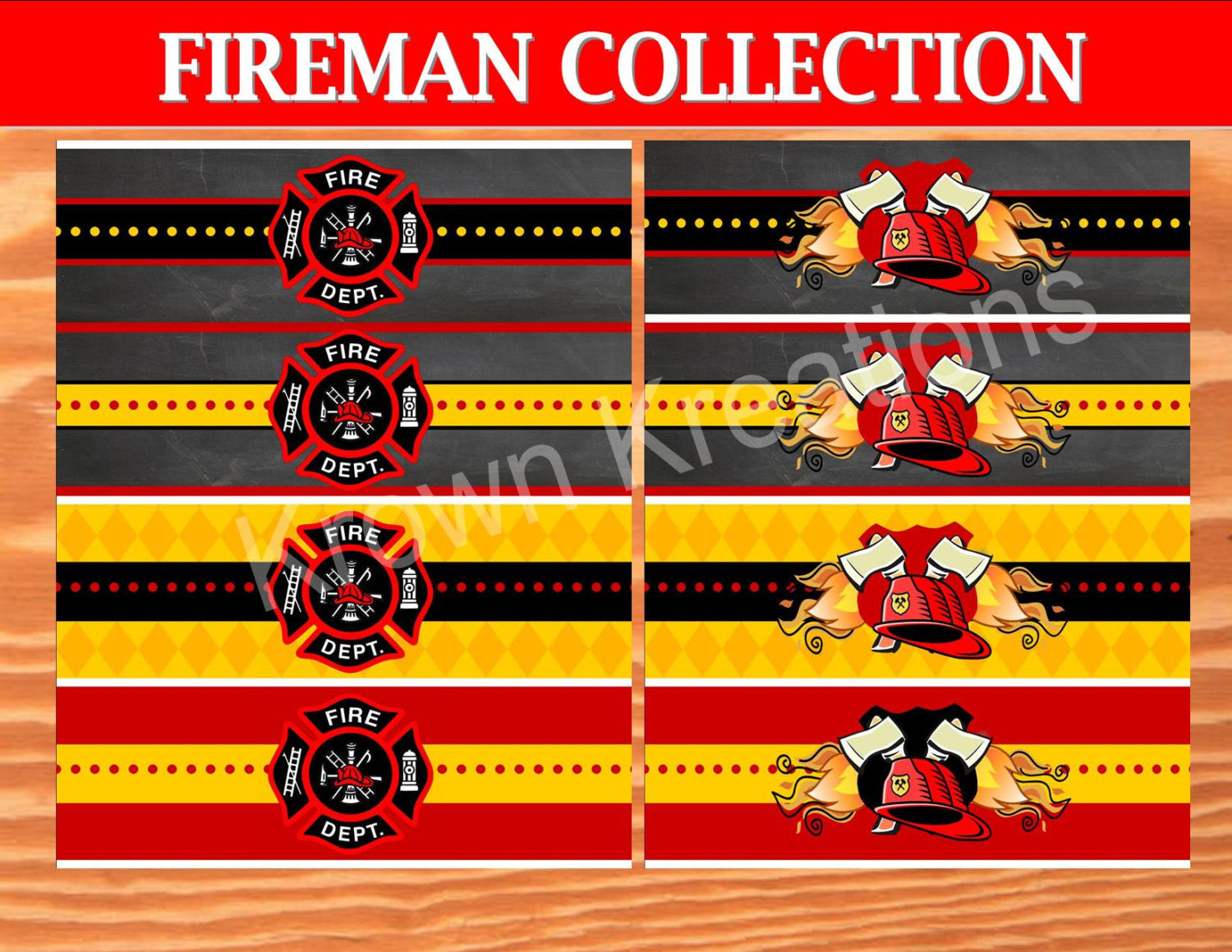 FIREMAN Birthday - Fire Fighter Party - Fireman BOTTLE LABELS- Fireman ...