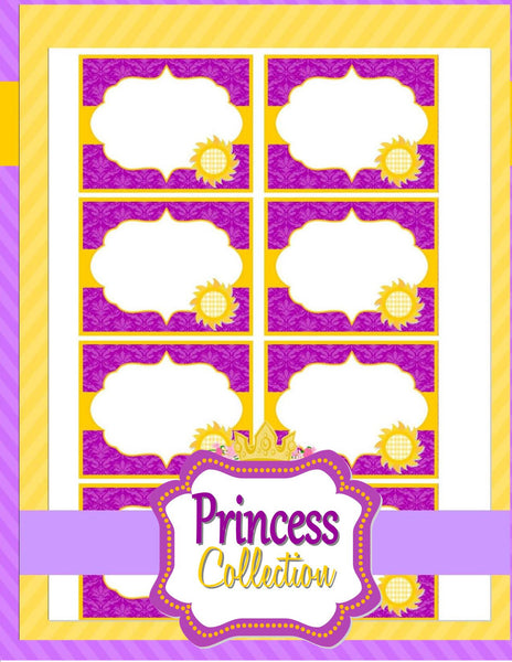 PRINCESS Party - FOOD LABEL- Party Printable - Princess Party Decorati – Krown Kreations ...