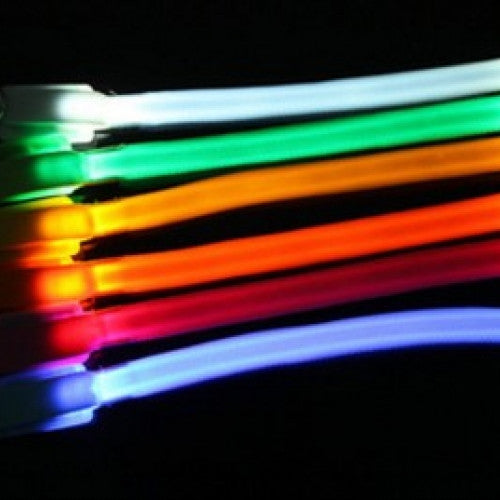 LED Nylon Light-up Flashing Leash Glow for Dogs - Small Scale Safety 18-28cm Pet Dog Collar