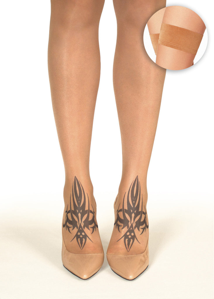 Tribal Butterfly Tattoo On Girl Right Foot