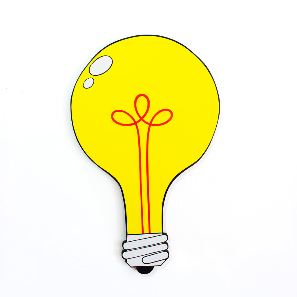 BRIGHT IDEA Light Bulb CutOut Painting Beautiful Days