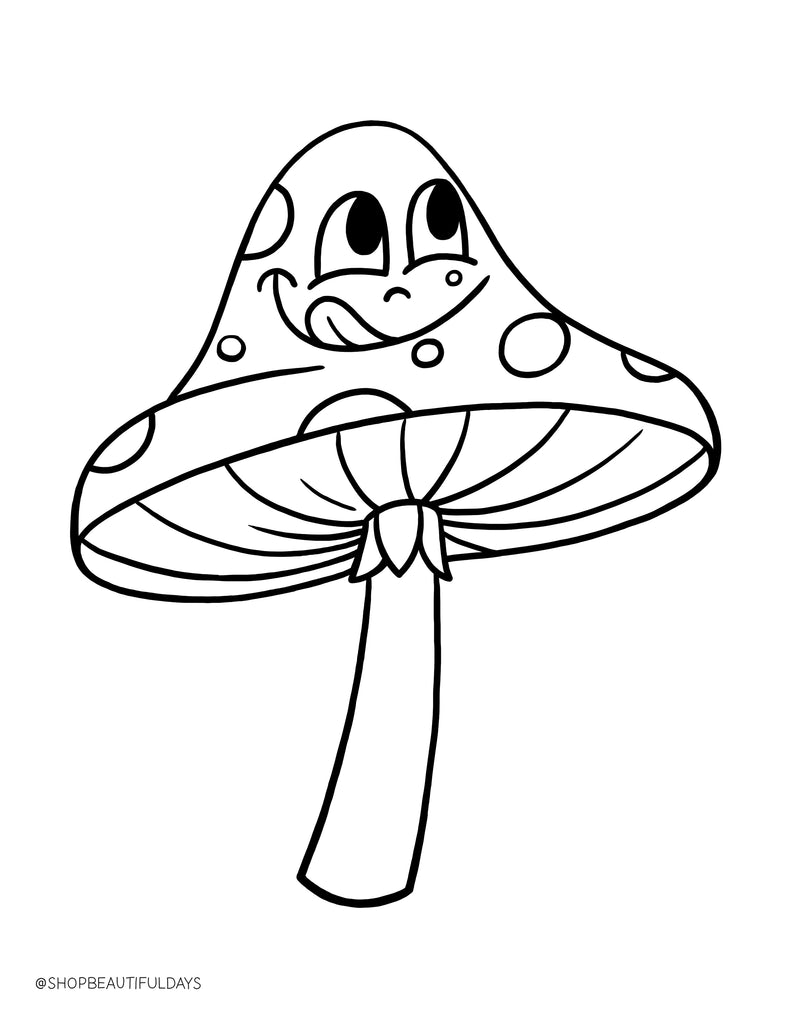 Shroom Coloring Page - Free Downloadable PDF – Beautiful Days