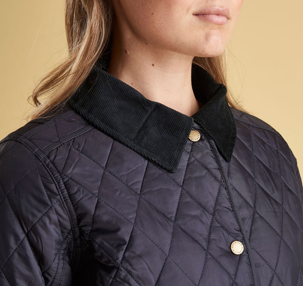 navy quilted barbour jacket womens