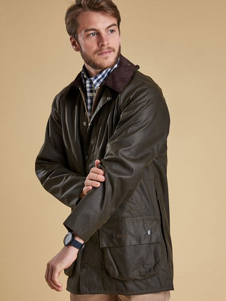 barbour men's beaufort waxed jacket