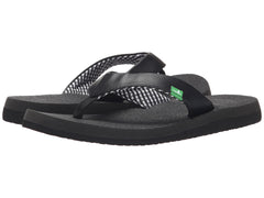 sanuk black yoga mat flip flops