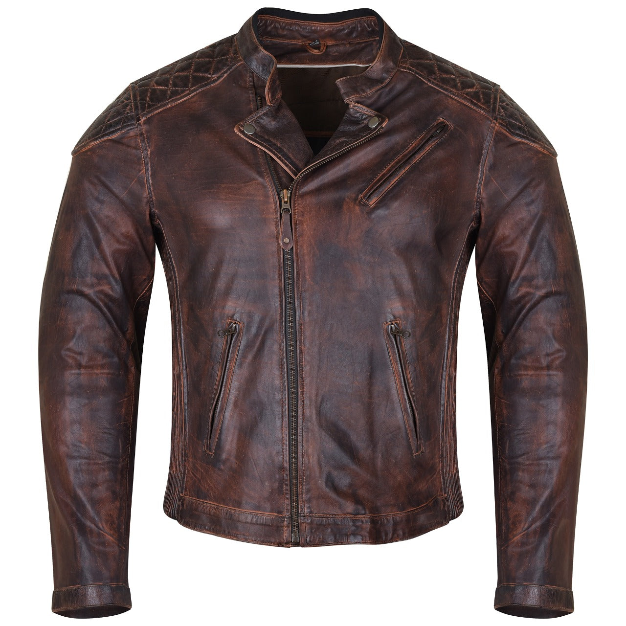 High Mileage Men's Vintage Brown Premium Leather Jacket – Vance Leather