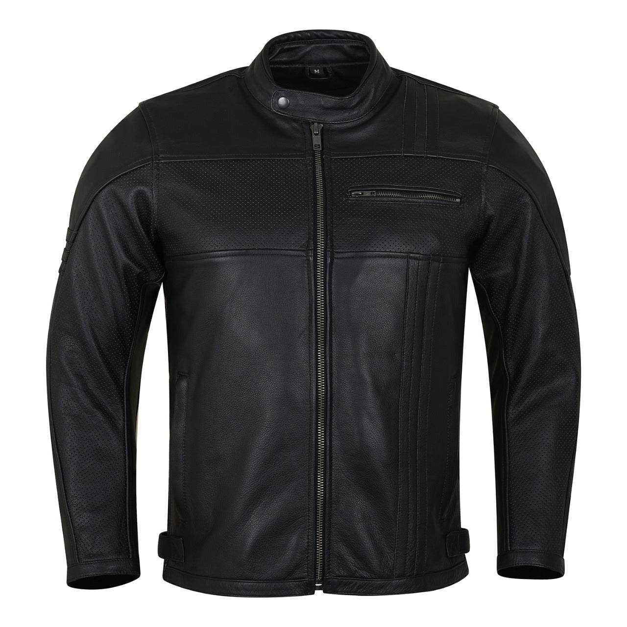 Vance Leathers' Men's Commuter Cafe Racer Motorcycle Leather Jacket ...