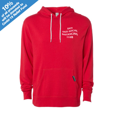 Anti Anti-Social Distancing Club Red Hooded Pullover – EndlessTees