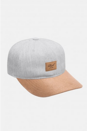Reell Curved Suede Cap, Heather Light Grey