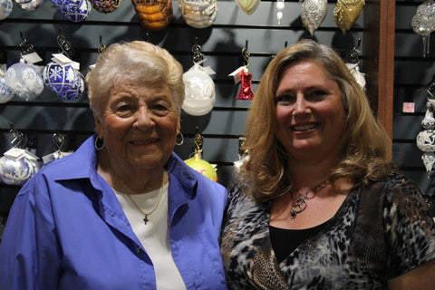 Store Director Sarah Jane Wick (right) with Master Folk Artist Marj Nejdl (left)