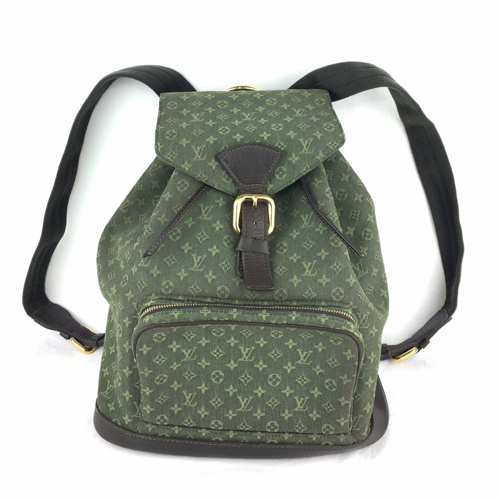 LOUIS VUITTON Montsouris GM Backpack (Olive Green & Brown Monogram) – Pretty Things Hoarder