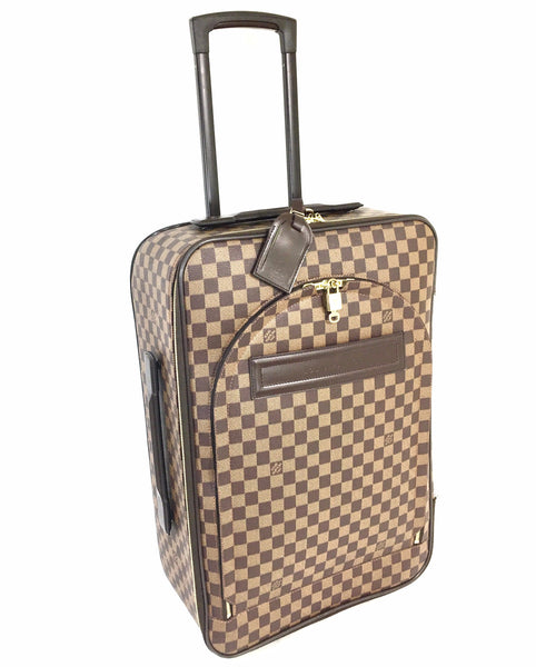 LOUIS VUITTON Damier Ebene Pegase 55 Suitcase Roller Luggage – Pretty ...