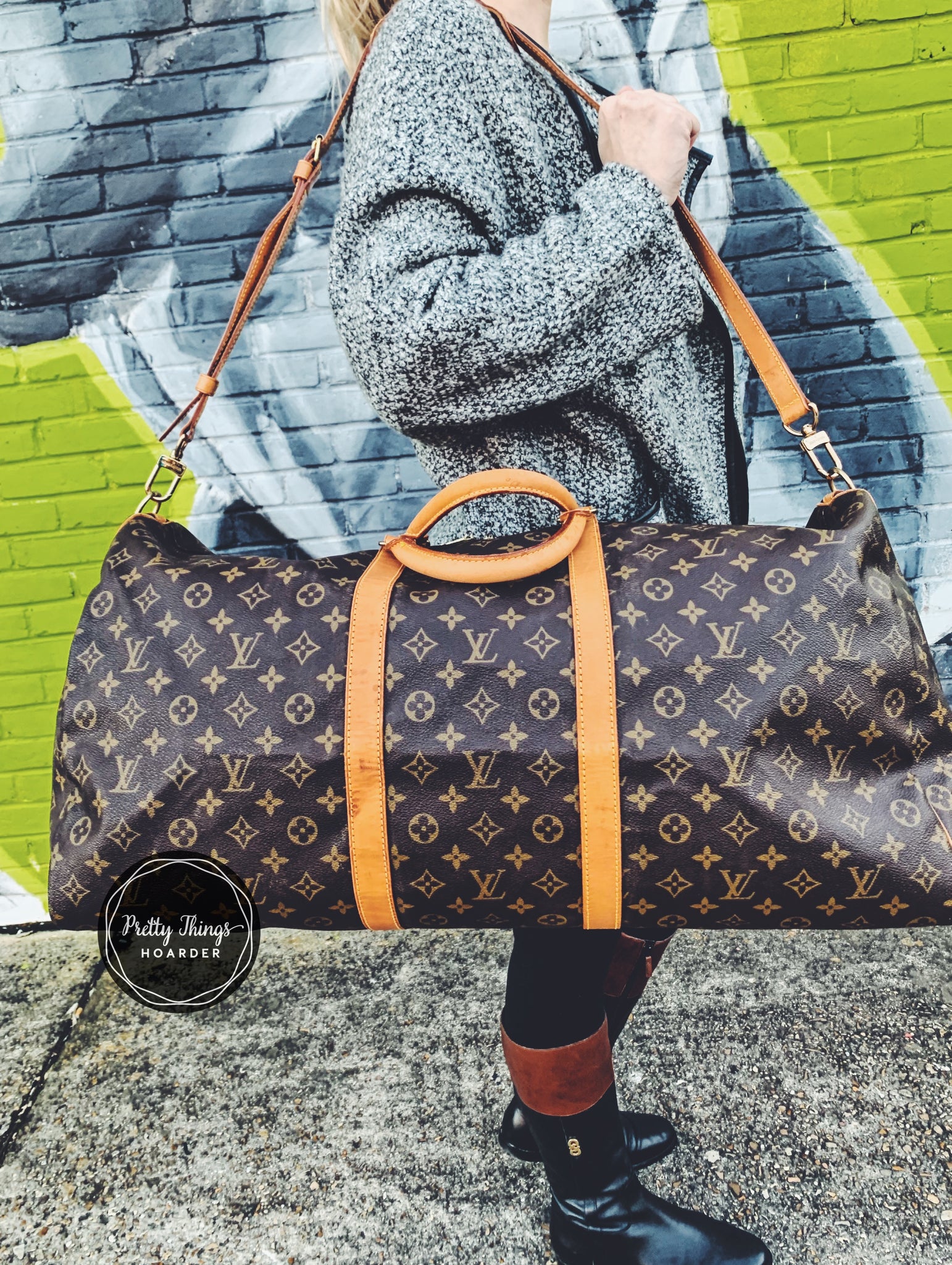 Authentic Louis Vuitton Keepall Bandouliere Bag Monogram Canvas 60 Brown   eBay