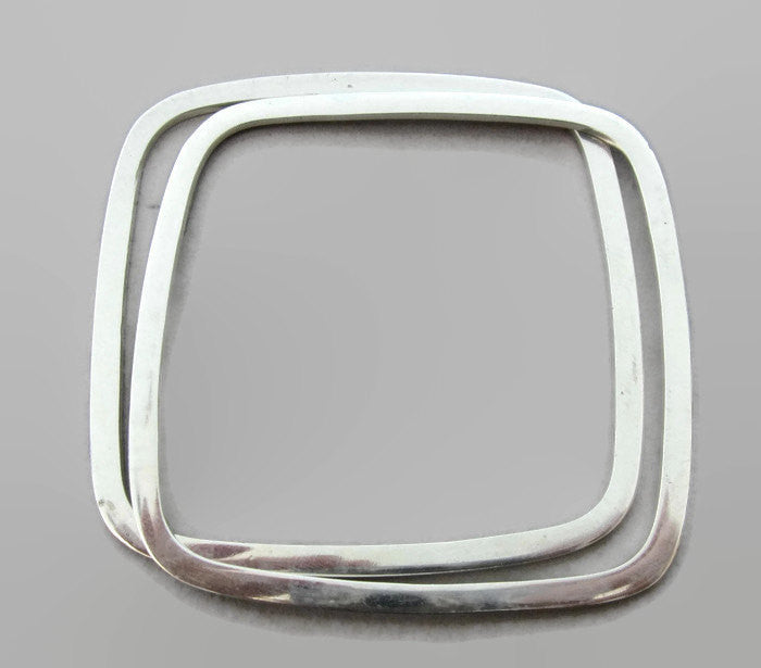 modern silver bangles