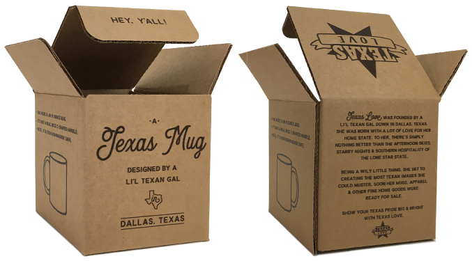 Texas Coffee Mugs With Gift Box | Online Texas Store