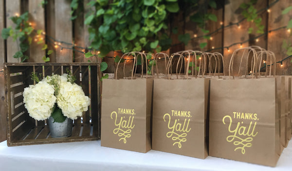 Thank You Bags for Country Rustic Weddings