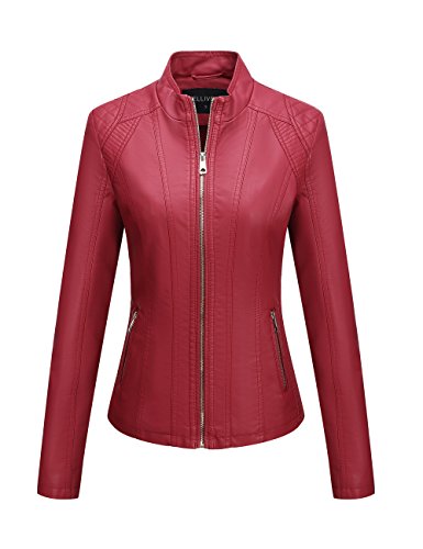 bellivera women's faux leather short jacket