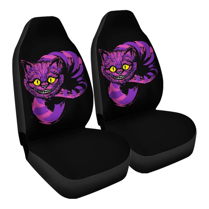 Grinning Like A Cheshire Cat Purple Car Seat Covers - One size