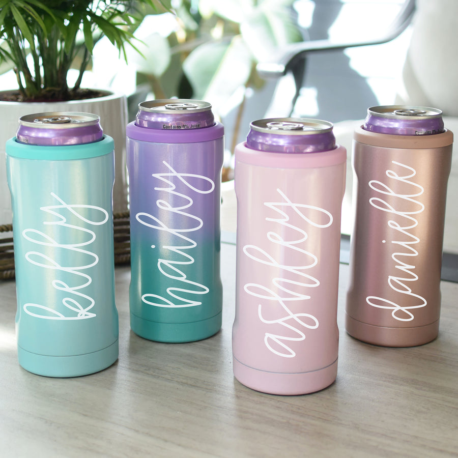 personalized slim can koozies