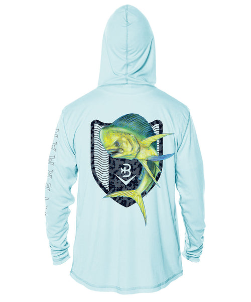 Barricade Mahi Youth Fishing Shirt with Hood M / Slate Grey