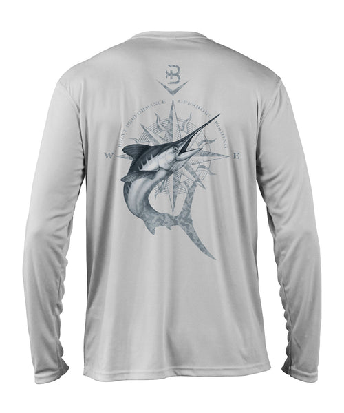 SeaGuard White Marlin Mens Performance Fishing Shirt XL
