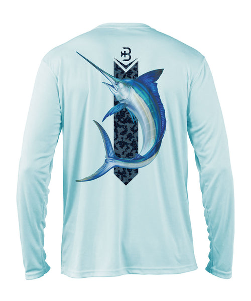 SeaGuard™ Marlin Compass Mens Performance Fishing Shirt – BRINY