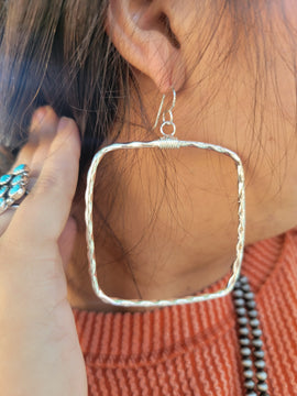 Sterling Square Earring