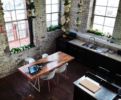 artificial faux plants in kitchen