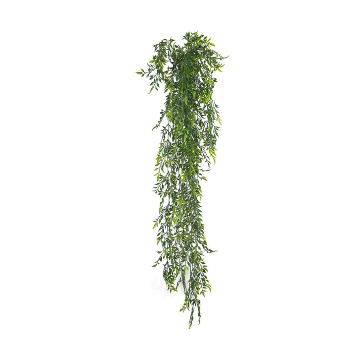 Artificial Hanging Flowering Ruscus Leaf Plant UV Resistant 130cm