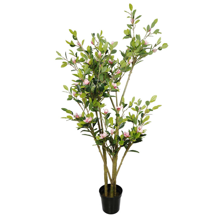 Faux Potted Magnolia Tree with Pink Flowers 250cm